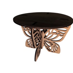 Laser-Cut Butterfly Plant Table:  Blend of Nature and Art Decor