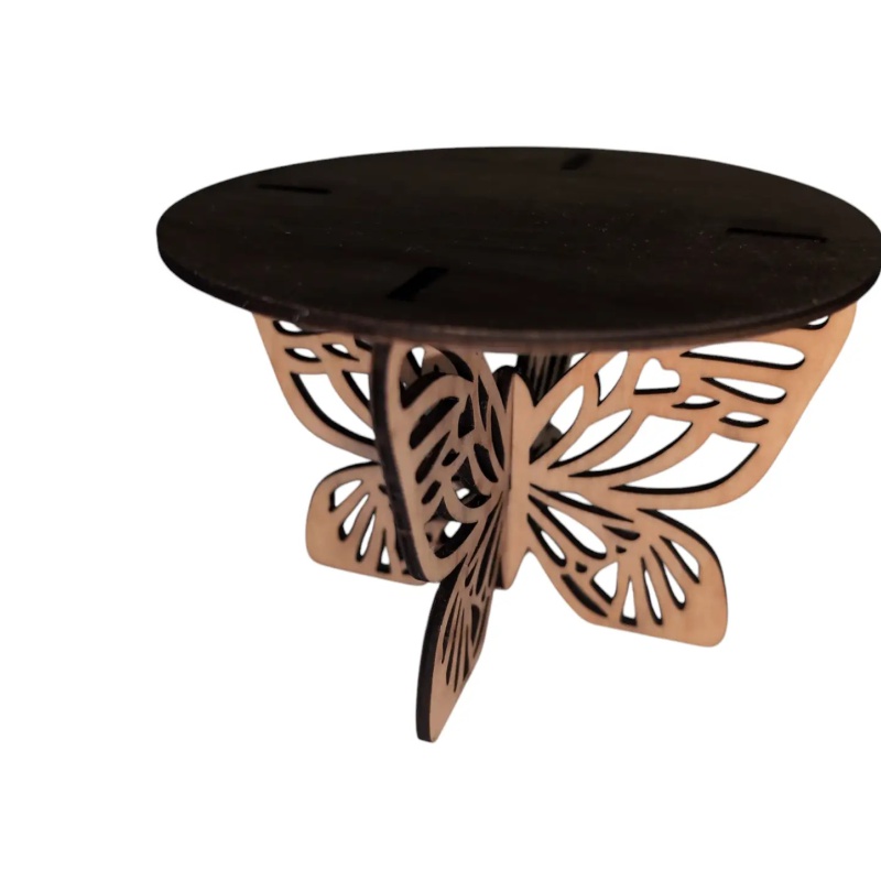 Laser-Cut Butterfly Plant Table:  Blend of Nature and Art Decor