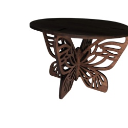 Laser-Cut Butterfly Plant Table:  Blend of Nature and Art Decor