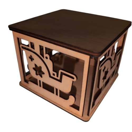 Laser-Cut Wooden Tealight Candle Holder