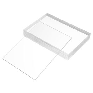 Pack of 10 Clear Acrylic Sheet 5″ x 7″ Cast Plexiglass Panel 1/8″ Thick (3mm) Transparent Plastic Board for Sign, Craft, Display Projects, Laser Cutting, Engraving, Painting
