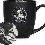 Rico Industries NCAA (D/E/F & G) Standard 15oz Laser Engraved Matte Black Ceramic Bistro Mug – For Hot or Cold Drinks