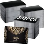 300 Pcs Metal Business Cards Black Metal Business Card Blanks for CNC Engraver Laser Engraving Reliable and Sturdy Multipurpose Aluminium Business Card Blanks Thickness 0.01 Inch