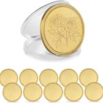 10Pcs Laser Engraving Blanks Brass Challenge Coin Blanks Metal Engraving Blank Coins 40mm with Acrylic Protection Box for DIY Commemorative Collection (Thickness 2mm)