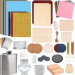 Csyidio 220 PCS Engraving Material Box, DIY Materials Apply to All Laser Engravers with Instructions, Laser Engraving Supplies Including Acrylic Sheet, Metal Materials, Wood Materials Csyidio 220 PCS Engraving Material Box, DIY Materials Apply to All Laser Engravers with Instructions, Laser Engraving Supplies Including Acrylic Sheet, Metal Materials, Wood Materials