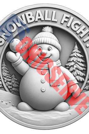 Snowball Fight! 3D Laser Engraving File