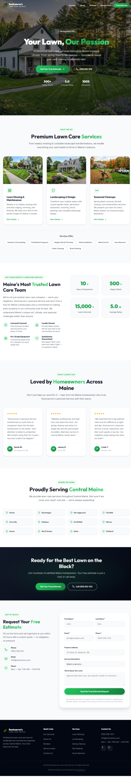 Lawncare Website Template - Image 2